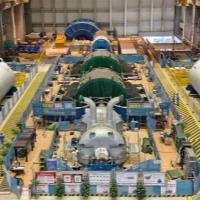 华能海南昌江核电3号机组常规岛汽轮机扣盖完成